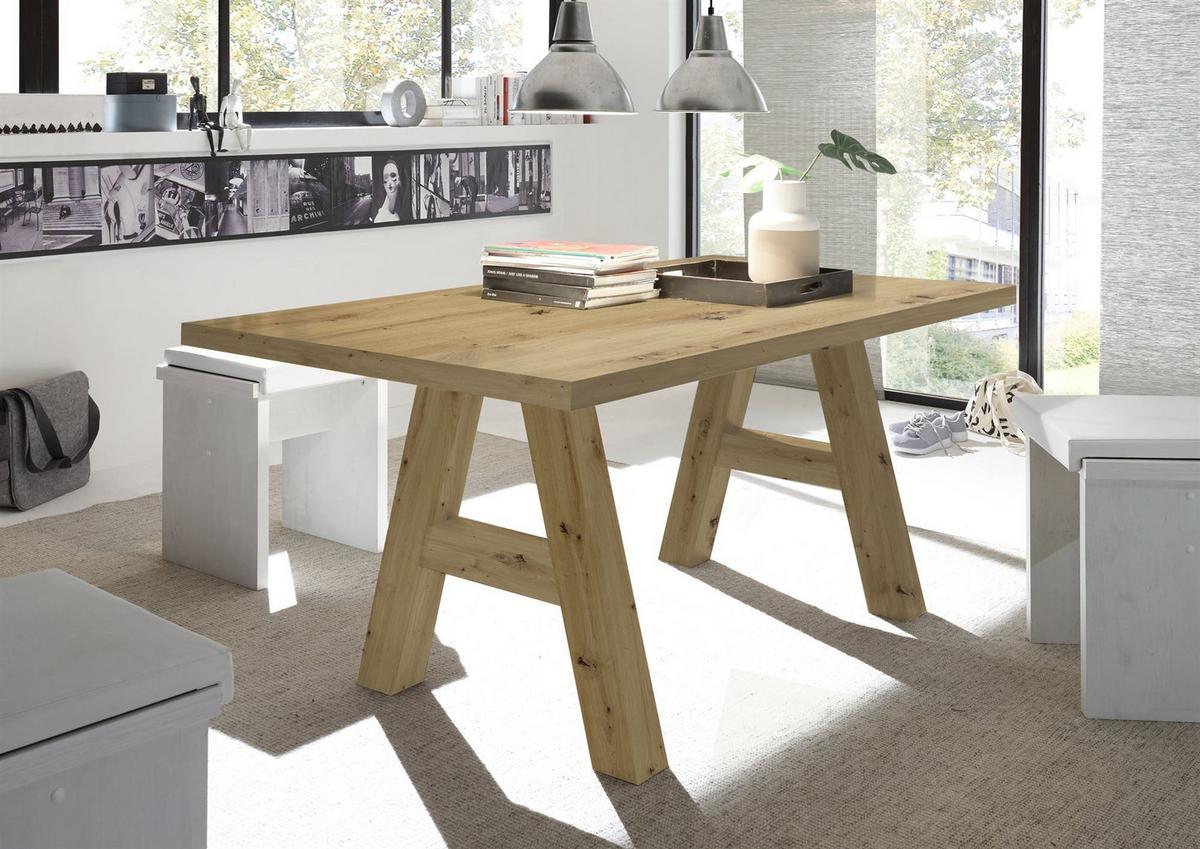 ESSZIMMERTISCH Elia 2 200 x 100 x 75 Esstisch Asteiche - Naturfarben, Holz (200/100/75cm) - 58aufmkessel