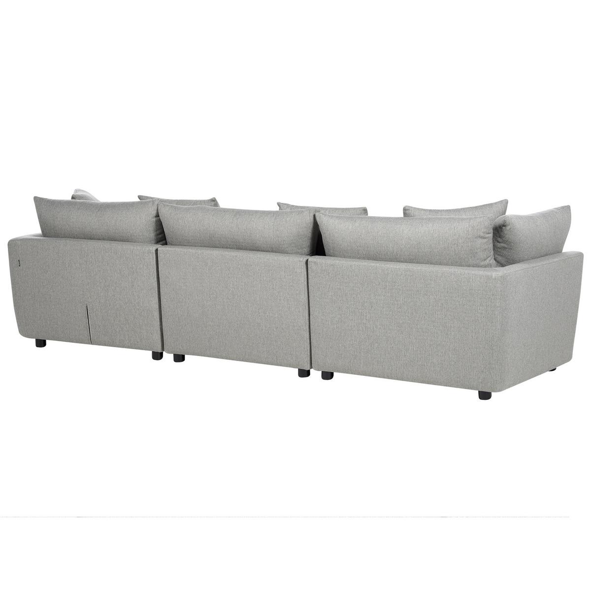 3-SITZER-SOFA hellgrau Sigtuna - Grau, Textil (300/86/102cm) - Beliani