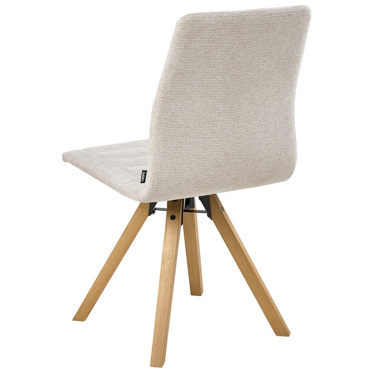 ESSZIMMERSTUHL Beige Rox - Beige/Braun, Textil (64/91/65cm) - Beliani