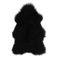 SCHAFFELL Tibetfell Schwarz Langwollig ca. 90 cm - Schwarz, Fell (50/90cm) - Provellus
