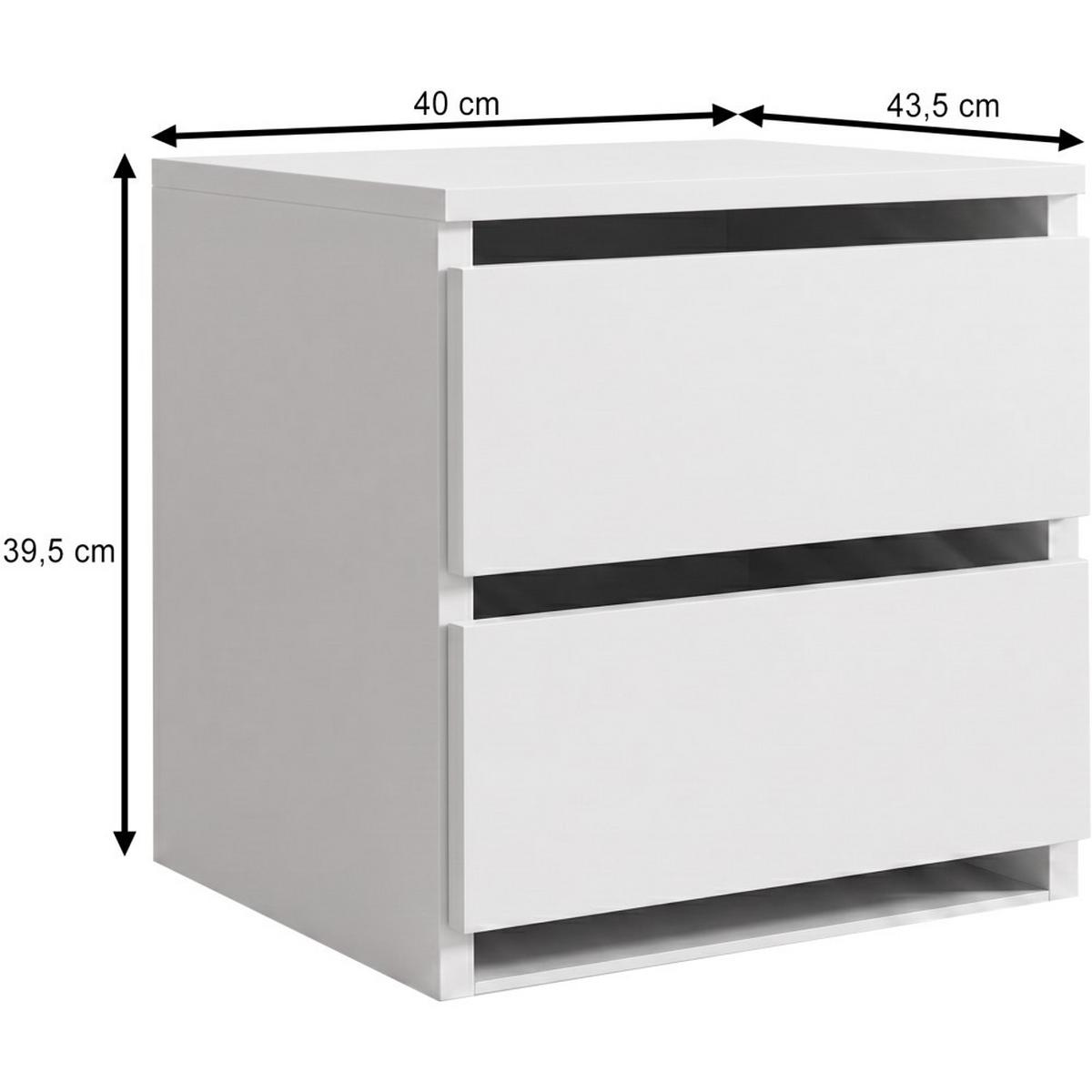 SCHWEBETÜRENSCHRANK Hela mit 2 Türen und Schubkasteneinsätzen, 180 cm, Weiß - Weiß, Holzwerkstoff (180/205/60cm) - Beautysofa