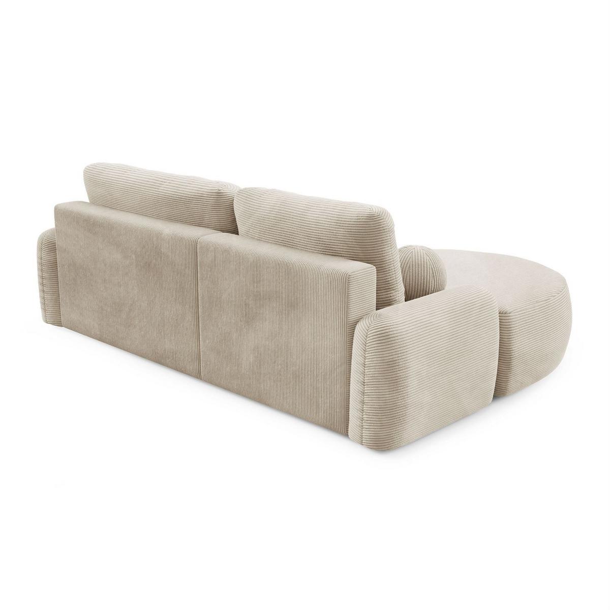 ECKSOFA CLEO II mit Schlaffunktion Version Linke Poso 105 - Creme, Kunststoff (264/172cm) - Lookway