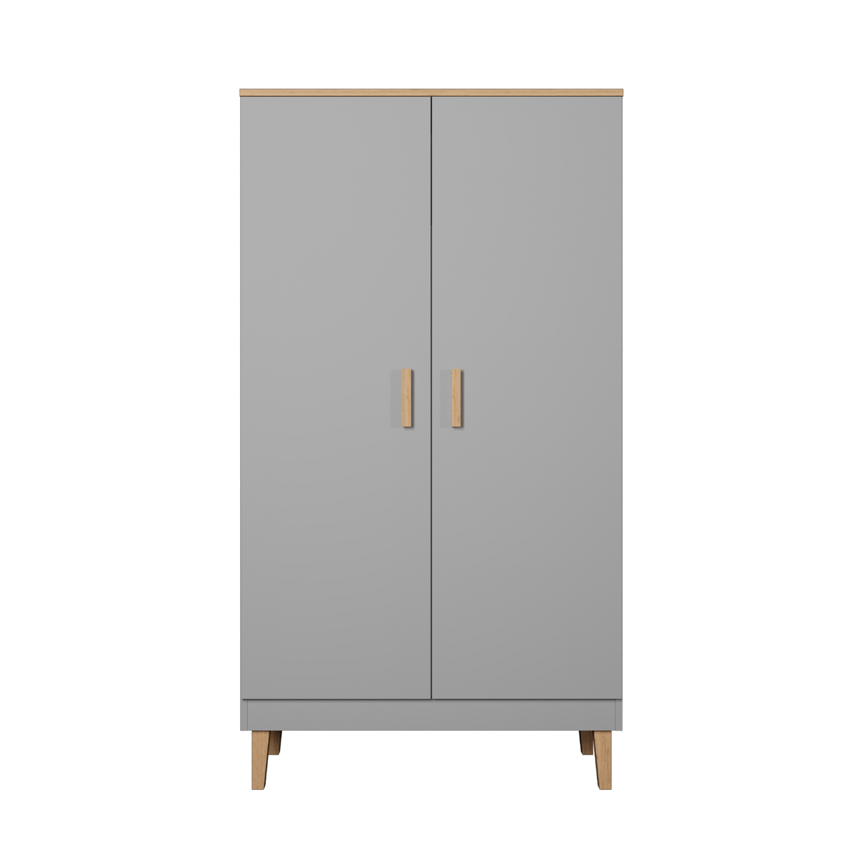 DREHTÜRENSCHRANK Denver - Grau, Holzwerkstoff (100/184/55cm) - RAUMHIRSCH FURNITURE