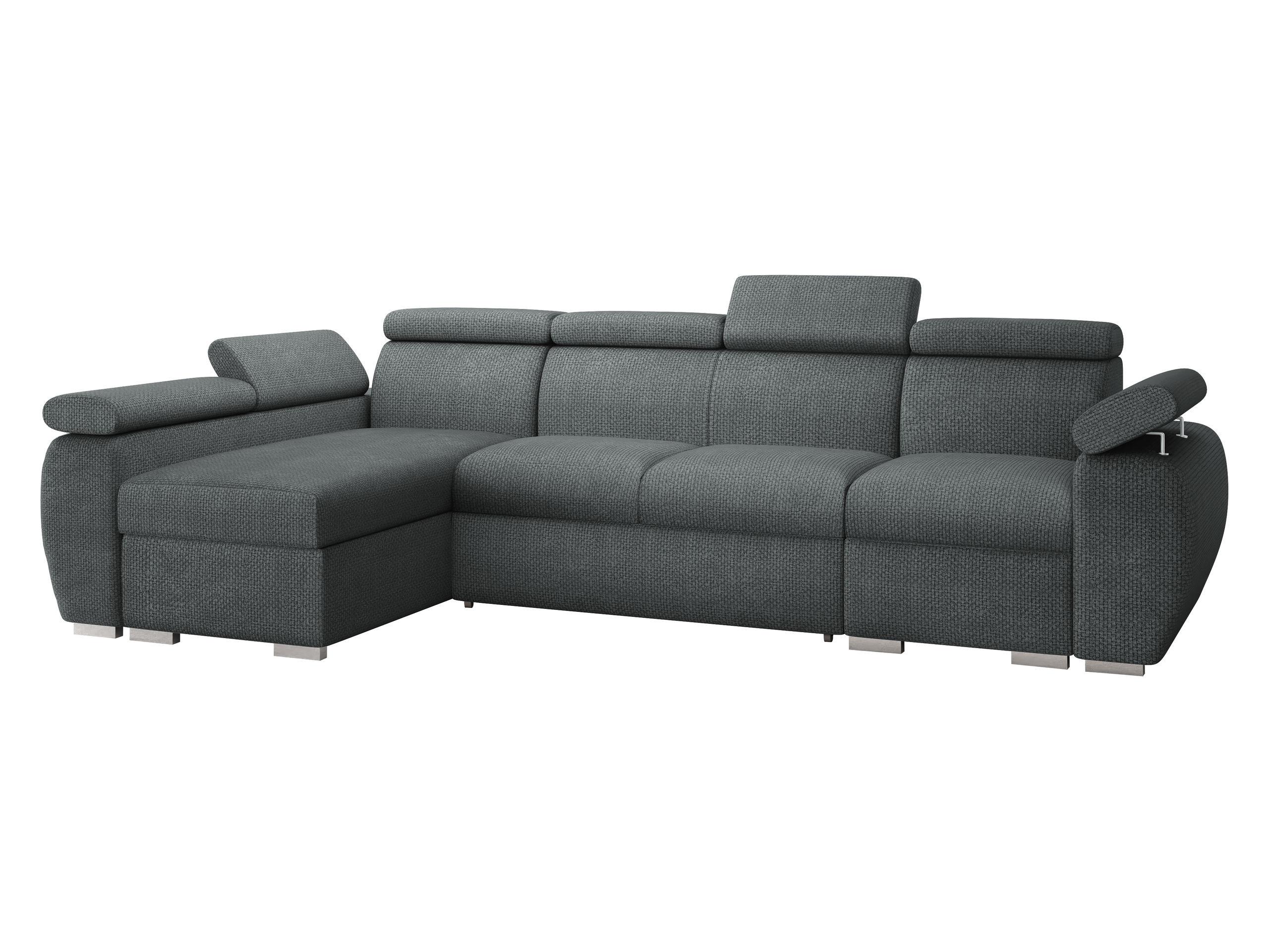 ECKSOFA Boston LCP, Seite: Links LCP+2R+1P(65) - Silberfarben/Blaugrau, Holz/Textil (320/170cm) - MIRJAN24