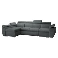 ECKSOFA Boston LCP, Seite: Links LCP+2R+1P(65) - Silberfarben/Blaugrau, Holz/Textil (320/170cm) - MIRJAN24