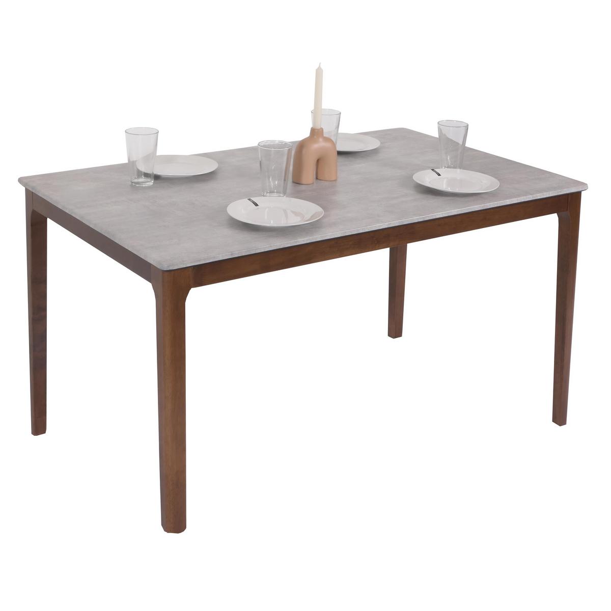 ESSZIMMERTISCH rechteck Grau - Braun/Grau, Holz (80/135/76cm) - MCW