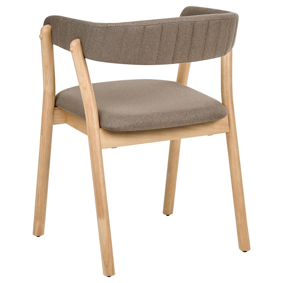 ESSZIMMERSTUHL 2er-Set Stoff Hellbraun/Braun Mylo - Hellbraun, Textil (58/77/56cm) - Beliani