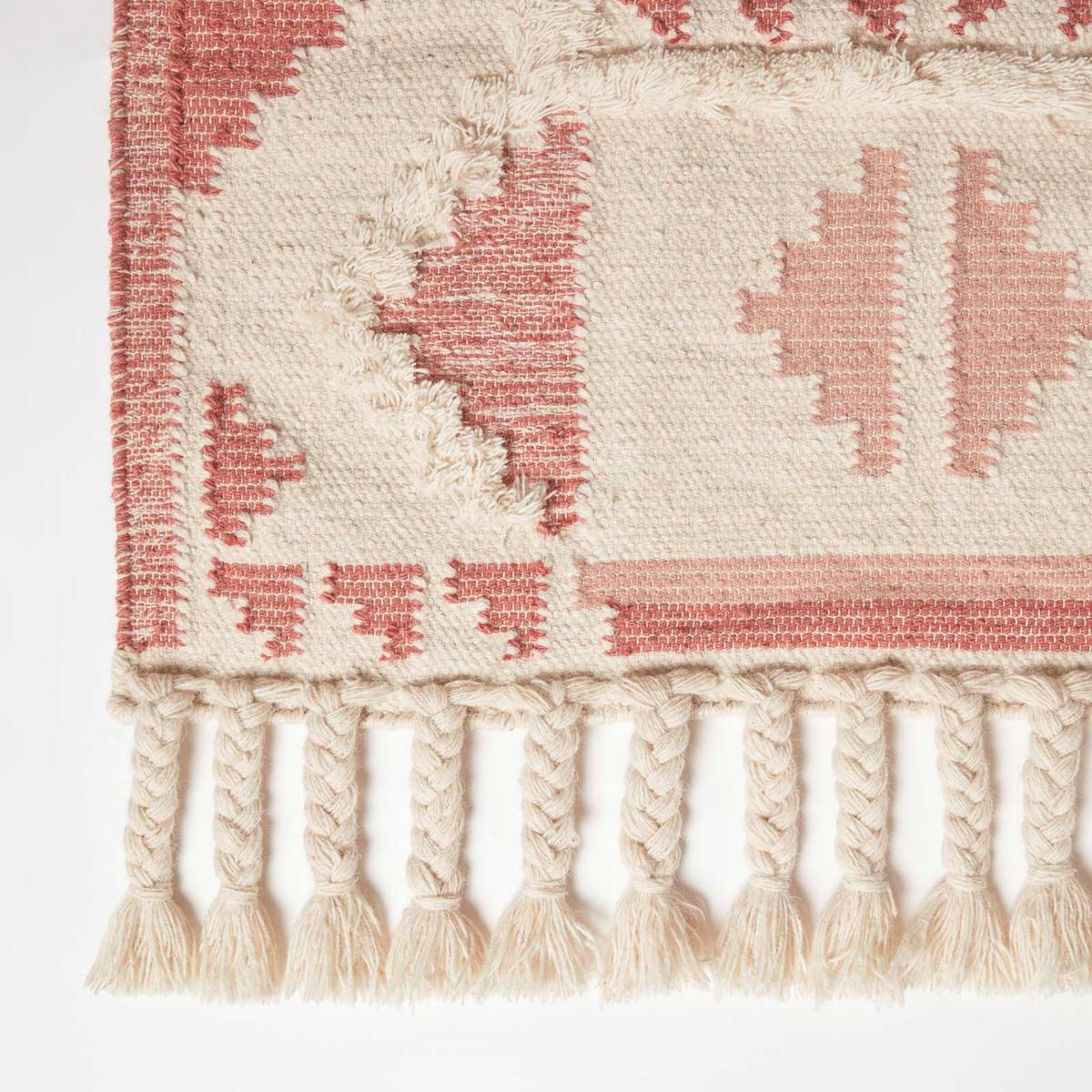 KELIM-TEPPICH Satara handgewebt 160/230 cm - Rosa, Textil (160/230cm) - Homescapes