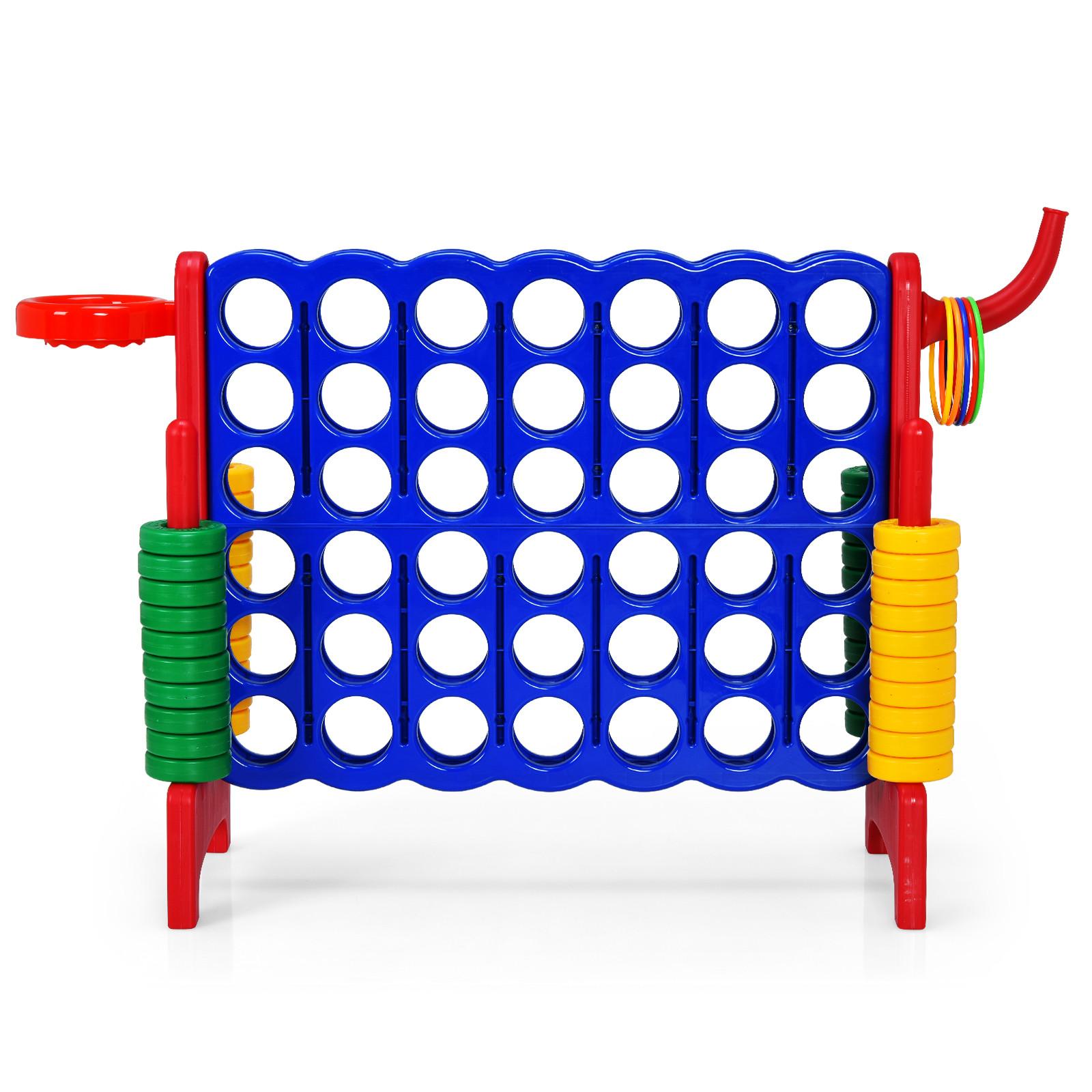 SPIELSET 4 in 1 Riesiges 4 Gewinnt Multicolor - Multicolor, Kunststoff (84/33cm) - COSTWAY