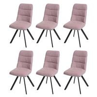 ESSZIMMERSTUHL Altrosa 6er-Set - Altrosa/Rosa, Textil (45/94/45cm) - MCW