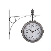 WANDUHR Metall silber Romont - Silberfarben, Metall (34/33/10cm) - Beliani