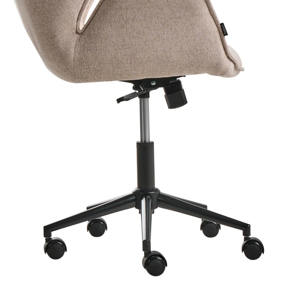 SCHREIBTISCHSTUHL Stoff Taupe Belmar - Taupe, Textil (63/83/70cm) - Beliani