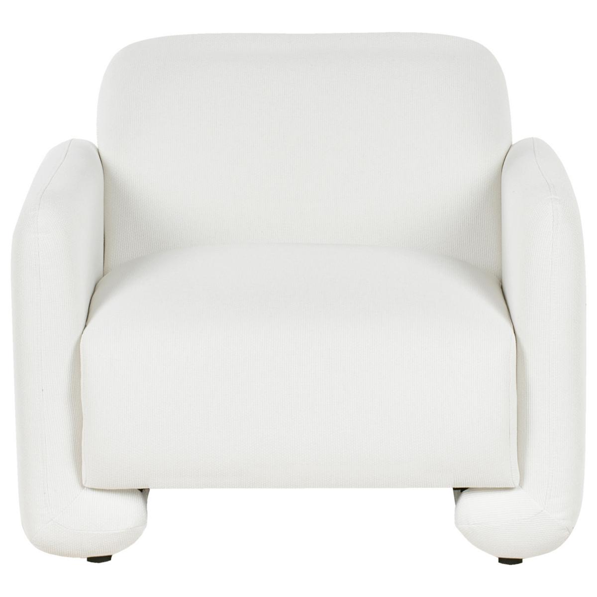 SOFA-SET 4-Sitzer Stoff Weiß Saland - Weiß, Textil (202/82/82cm) - Beliani