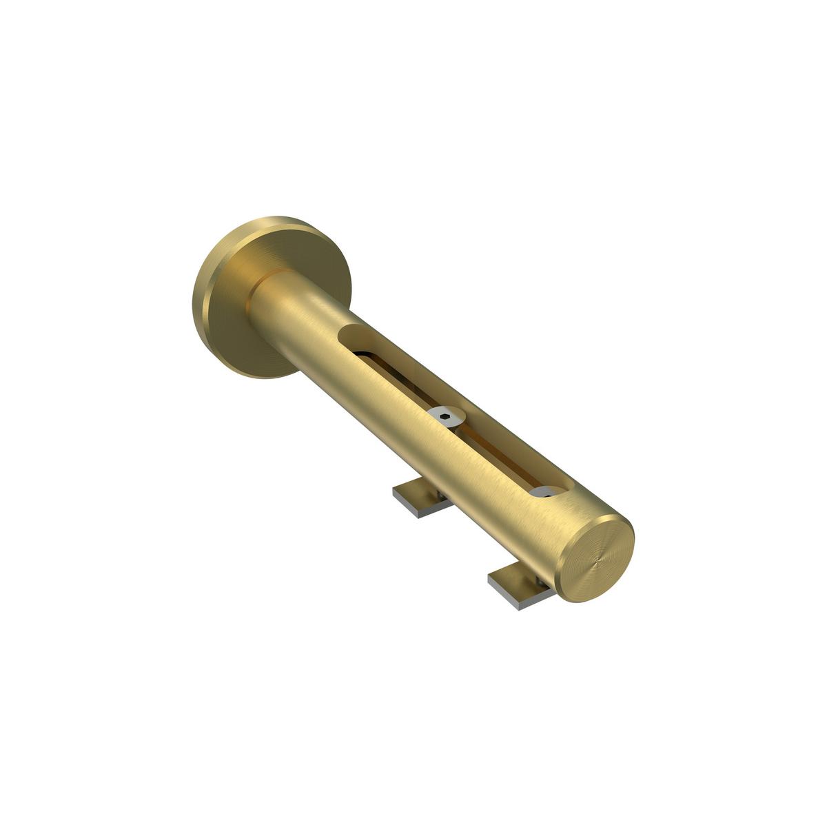 GARDINENSTANGE INNENLAUF Siteno Sitra 420 cm (geteilt in 3 x 140 cm), 2-läufig, 20 mm Ø Messing-Optik - Messingfarben, Metall (420cm) - INTERDECO