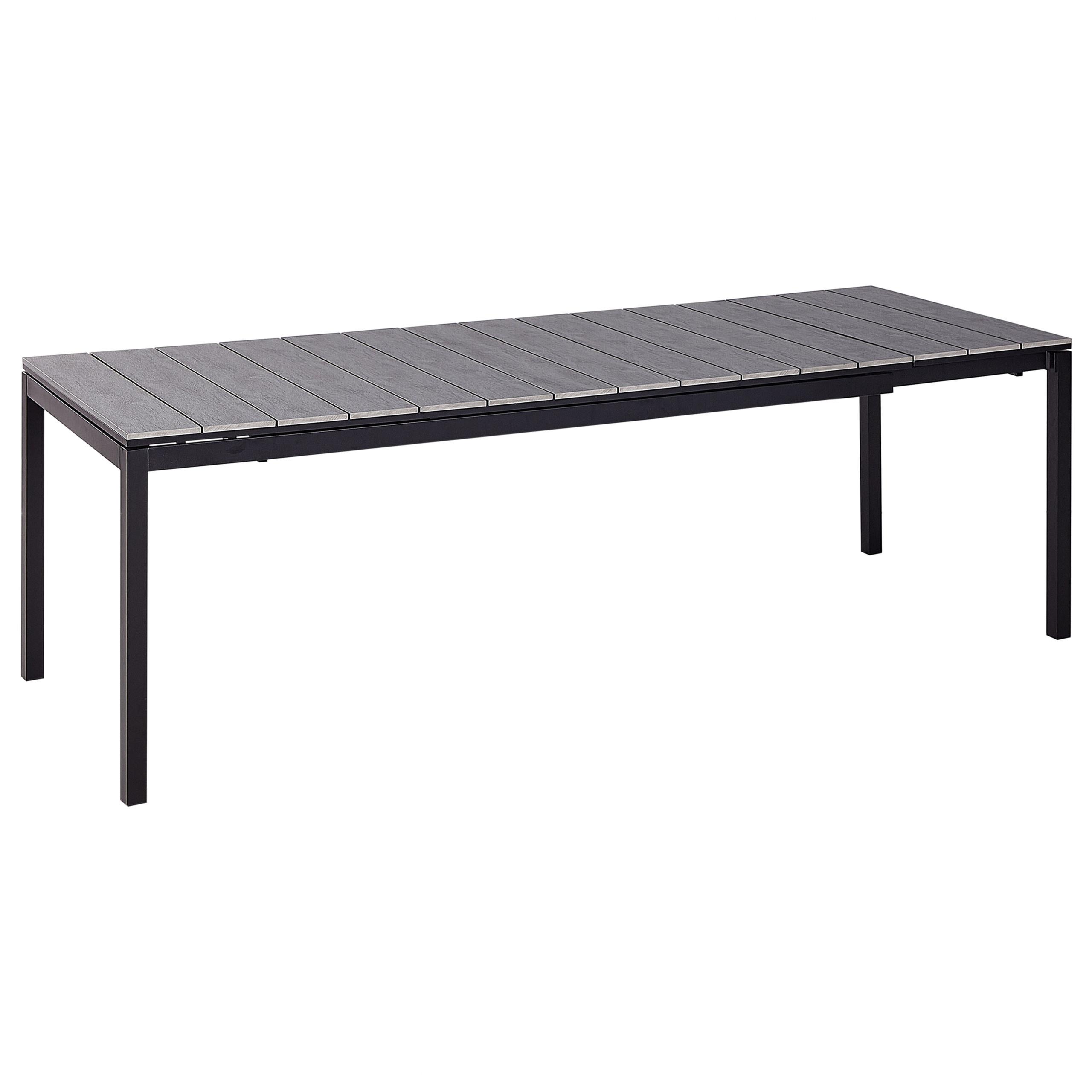 GARTENTISCH Grau Tofane - Schwarz/Grau, Metall (90/198/77cm) - Beliani