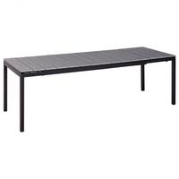 GARTENTISCH Grau Tofane - Schwarz/Grau, Metall (90/198/77cm) - Beliani