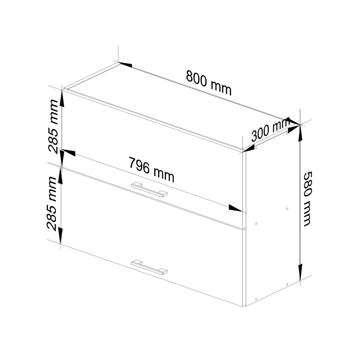 HÄNGESCHRANK Weiß 58/80/30 - Weiß, Holzwerkstoff (80/58/30cm) - RAUMHIRSCH FURNITURE