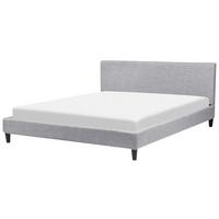 POLSTERBETT 180/200cm Hellgrau Fitou - Hellgrau, Textil (180/200cm) - Beliani