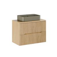 WASCHTISCH 80.6cm Isaline Helle Eiche - Braun, Holzwerkstoff (80.6/59/46cm) - Petits-meubles