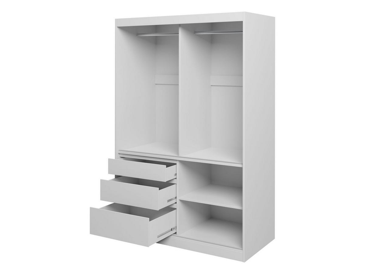 SCHWEBETÜRENSCHRANK Haiti 140 mit Spiegel - Eichefarben/Schwarz, Holzwerkstoff (140/216/65cm) - MIRJAN24