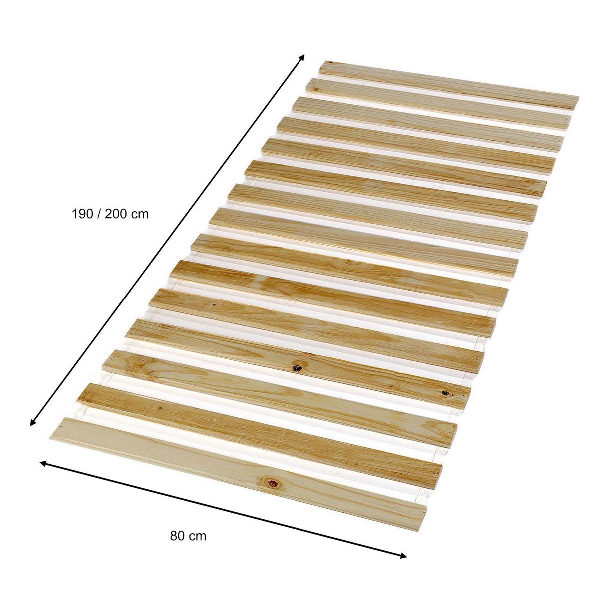 ROLL/-LATTENROST LATTENROST 80X200 CM - Naturfarben, Holz (80/200cm) - IDIMEX
