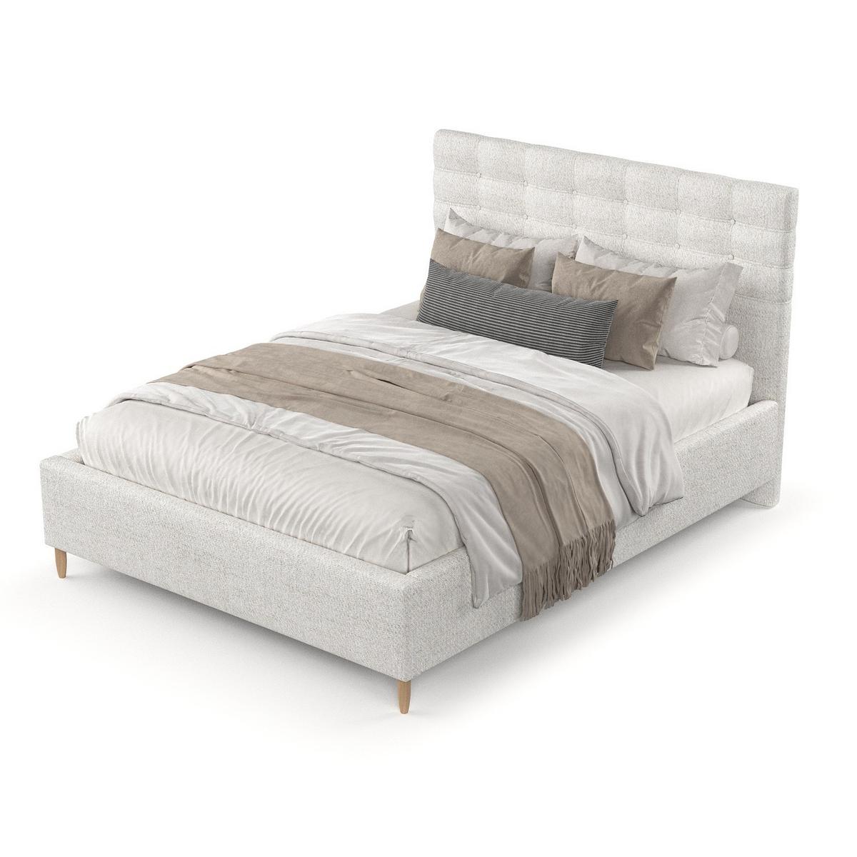 POLSTERBETT Soma 180/200 cm Creme im Neve Stoff - Creme/Naturfarben, Holz/Holzwerkstoff (180/200cm) - AltaBeds