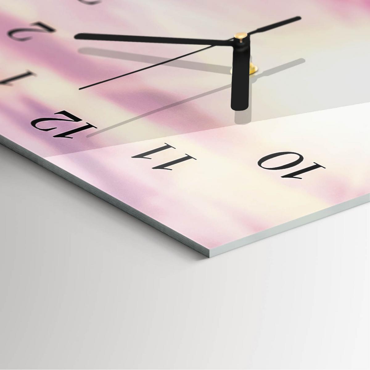 WANDUHR aus Glas 30x60 cm - Lavendel - Lila, Glas (30/60/0.4cm) - TULUP