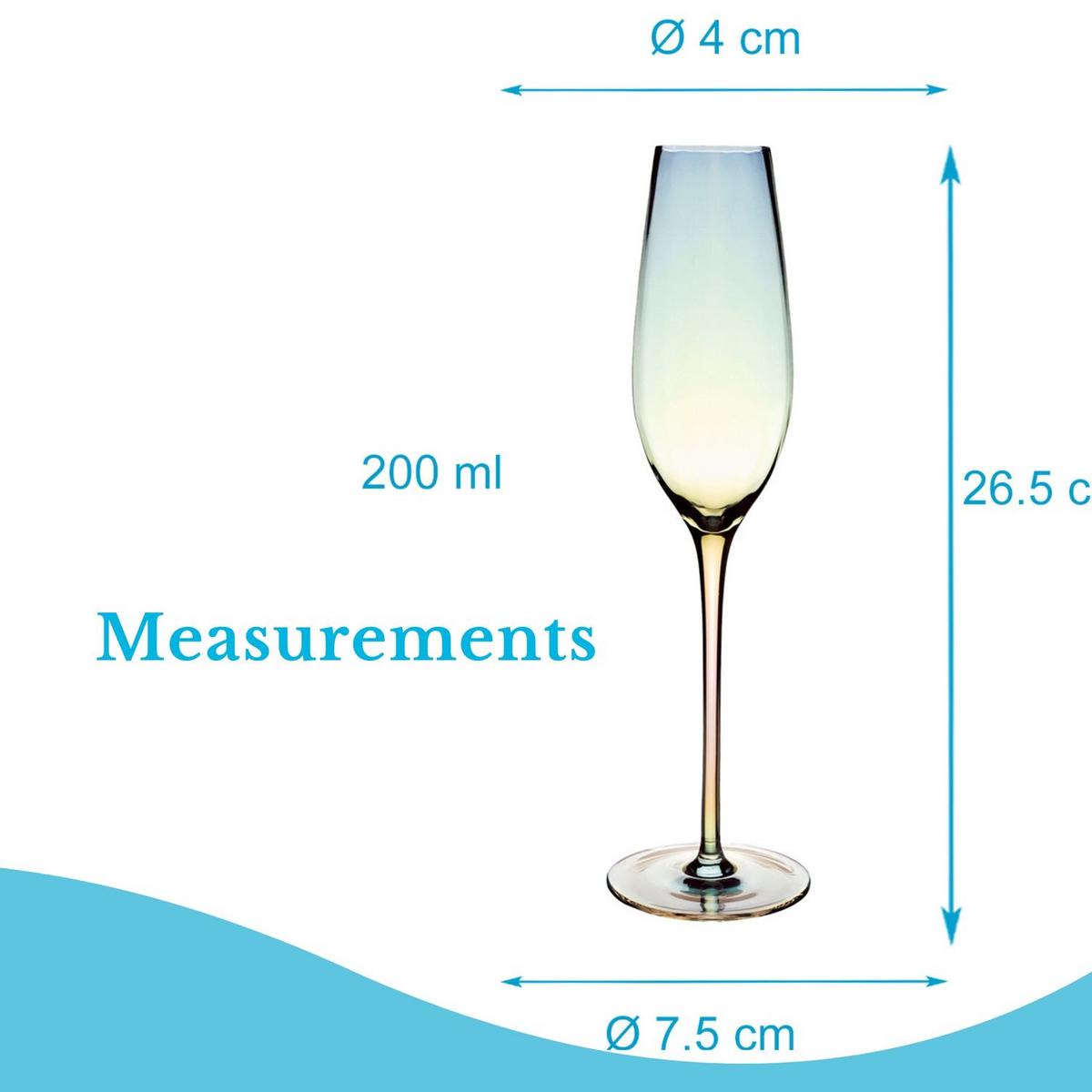 SEKTGLAS-SET 200 ml (6-tlg.) - Transparent, Glas (0.2L) - Intirilife