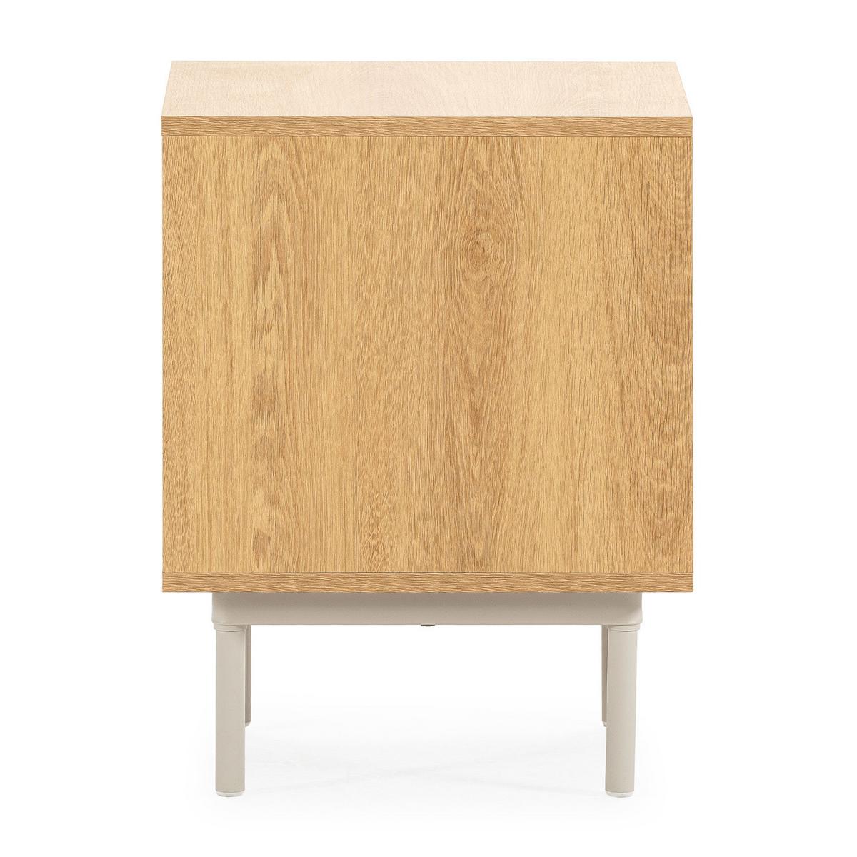 NACHTTISCH Cuzco 2 schubladen Eichenfarbe/grau - Grau, Holzwerkstoff (40/52/40cm) - VS Venta-stock