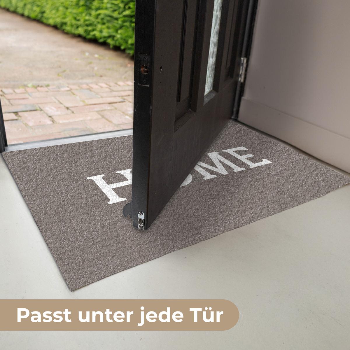 FUSSMATTE Startseite - Text - Taupe Fußabtreter 60x40 cm - Taupe, Kunststoff (60/0.4cm) - MuchoWow