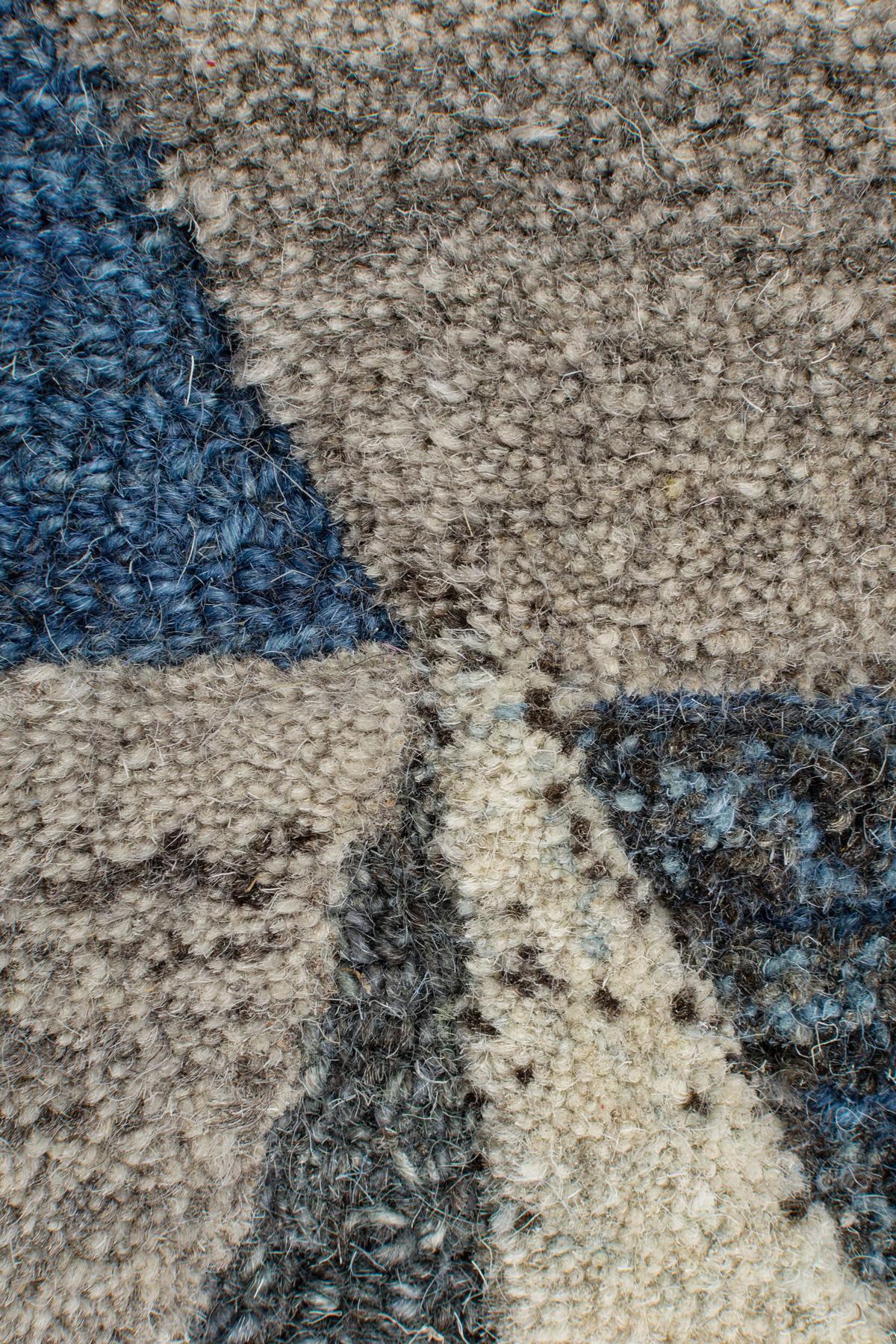 WOLLTEPPICH ESK, geometrisch, Blau, 120 x 170 cm - Blau, Textil (170/120cm) - KADIMA DESIGN