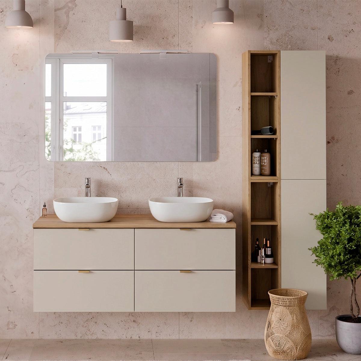 WASCHTISCHUNTERSCHRANK 120.6cm Azel Kaschmir - Beige, Holzwerkstoff (120.6/52/46cm) - Petits-meubles