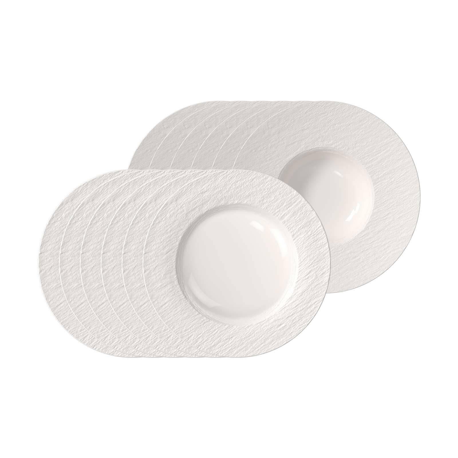 TELLER-SET Manufacture Ice weiß 12-tlg. - Weiß, Keramik (2/2/2cm) - Villeroy & Boch