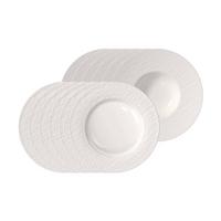 TELLER-SET Manufacture Ice weiß 12-tlg. - Weiß, Keramik (2/2/2cm) - Villeroy & Boch
