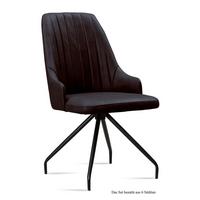 ESSZIMMERSTUHL (6er-Set) Dilara 52x91x60 Schwarz/Espresso - Dunkelbraun/Schwarz, Kunststoff (60/91/52cm) - 58aufmkessel