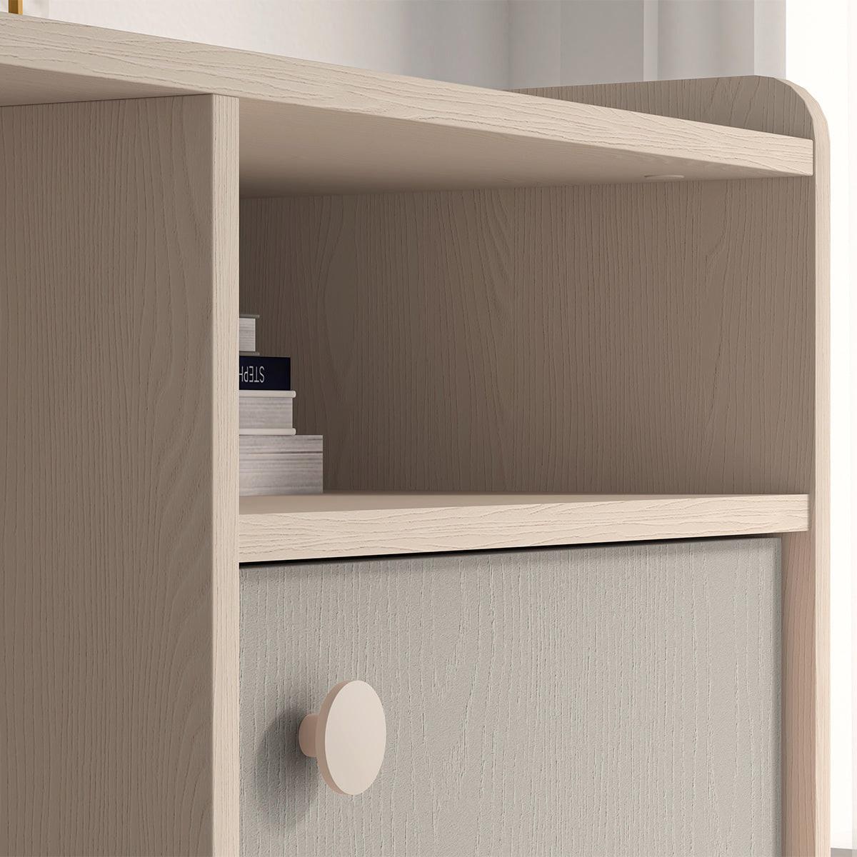 KINDERSCHREIBTISCH Alycia Beige - Grau - Holzeffekt - Beige, Holz (120/80/58cm) - Petits-meubles