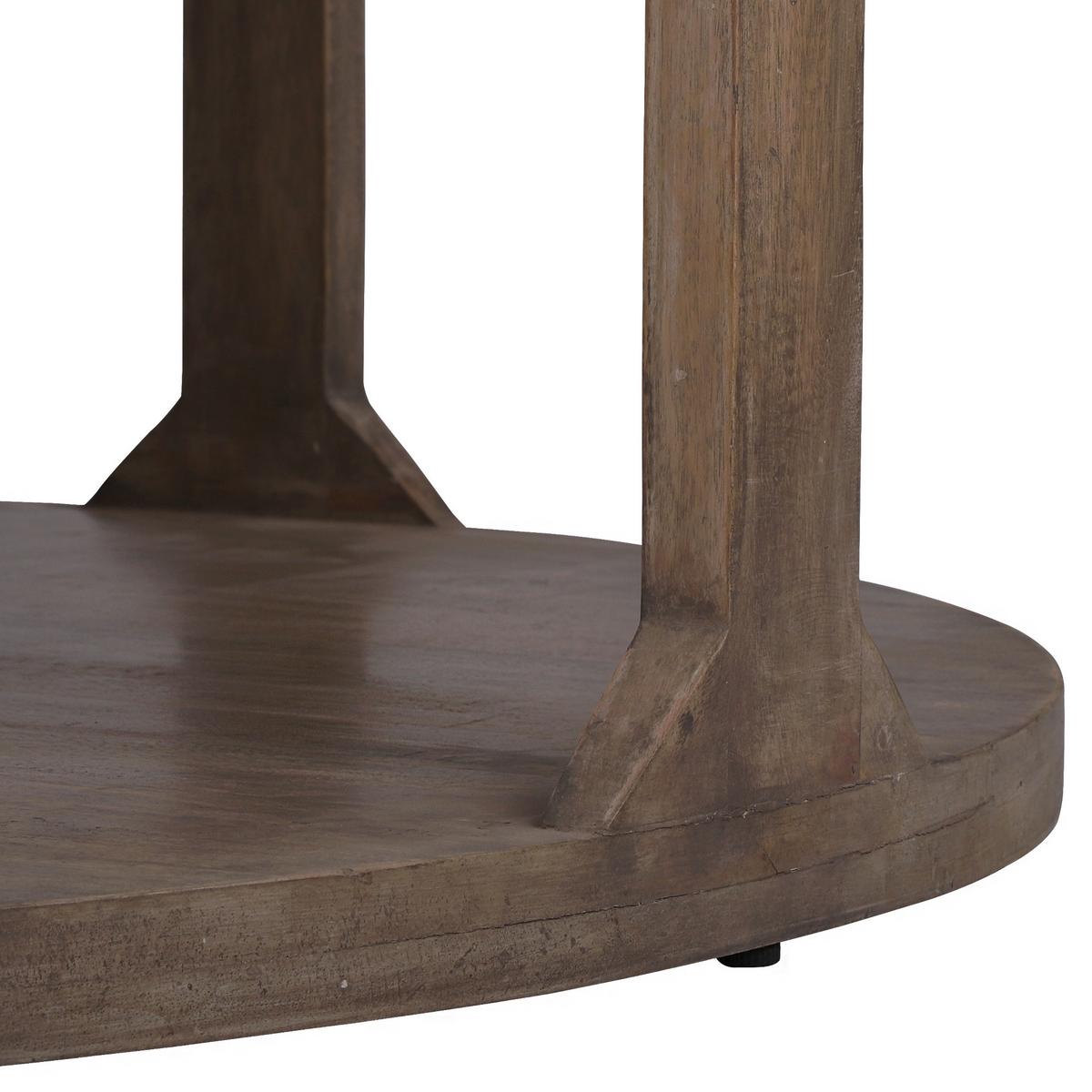 COUCHTISCH Ø100x45 cm rund Natur handgefertigt aus Mangoholz - Naturfarben, Holz (100/100/45cm) - WOMO-DESIGN