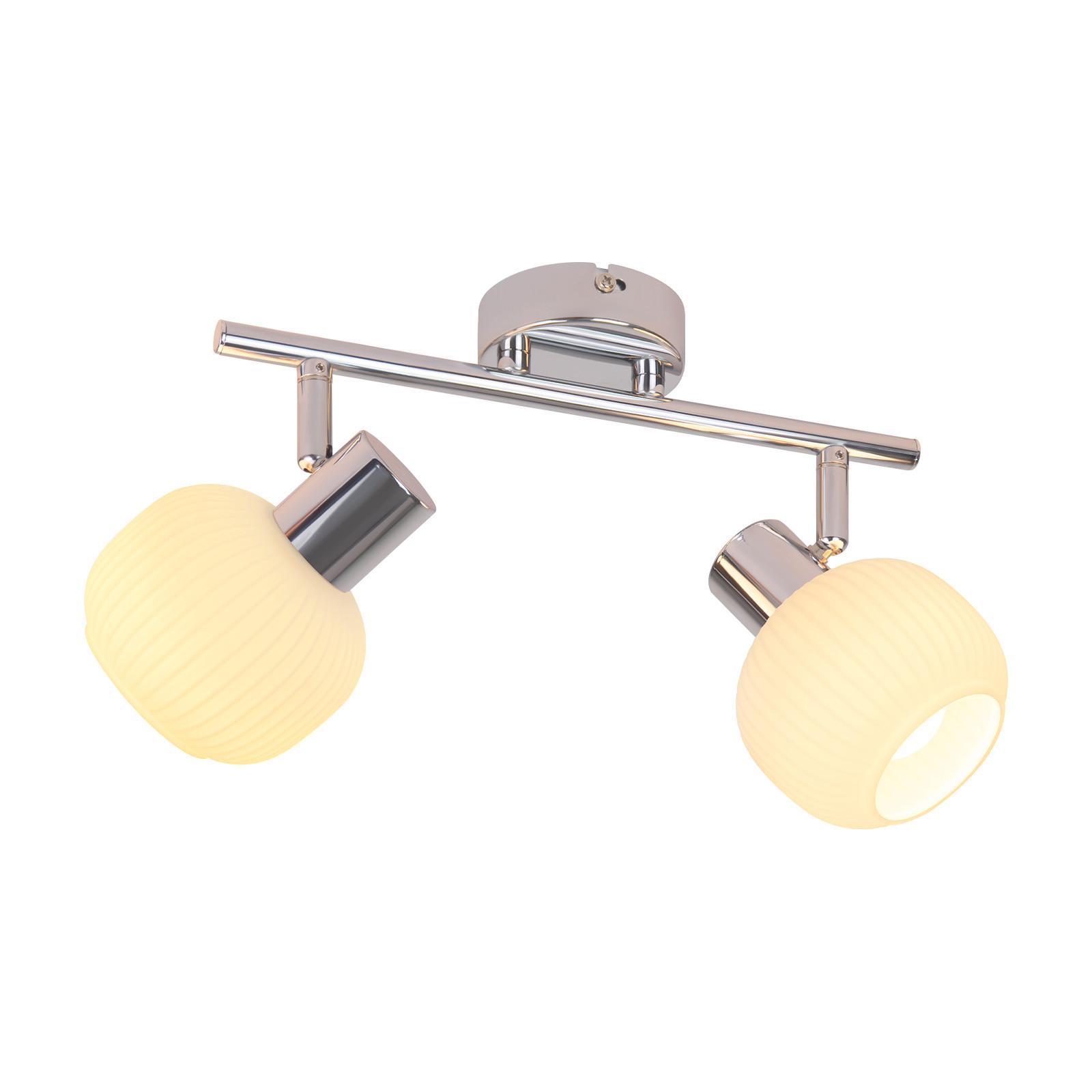 DECKENSTRAHLER Fawcett 2-flammig 28/10/16.5 cm - Weiß, Metall (28/10/16.5cm) - Nettlife