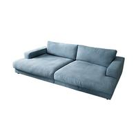BIG SOFA MADELINE Petrol Webstoff - Petrol/Schwarz, Kunststoff/Textil (290/85/190cm) - KAWOLA