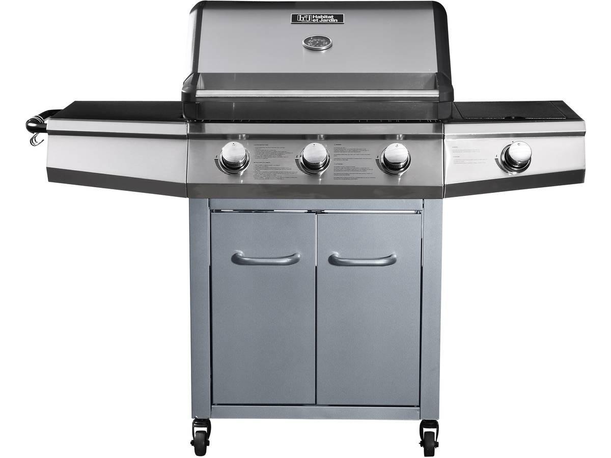 GASGRILL bingo 4 Silber - Grau, Metall (57/115/143cm) - Habitat Garten