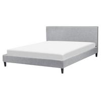 POLSTERBETT 160/200cm Hellgrau Fitou - Hellgrau, Textil (160/200cm) - Beliani