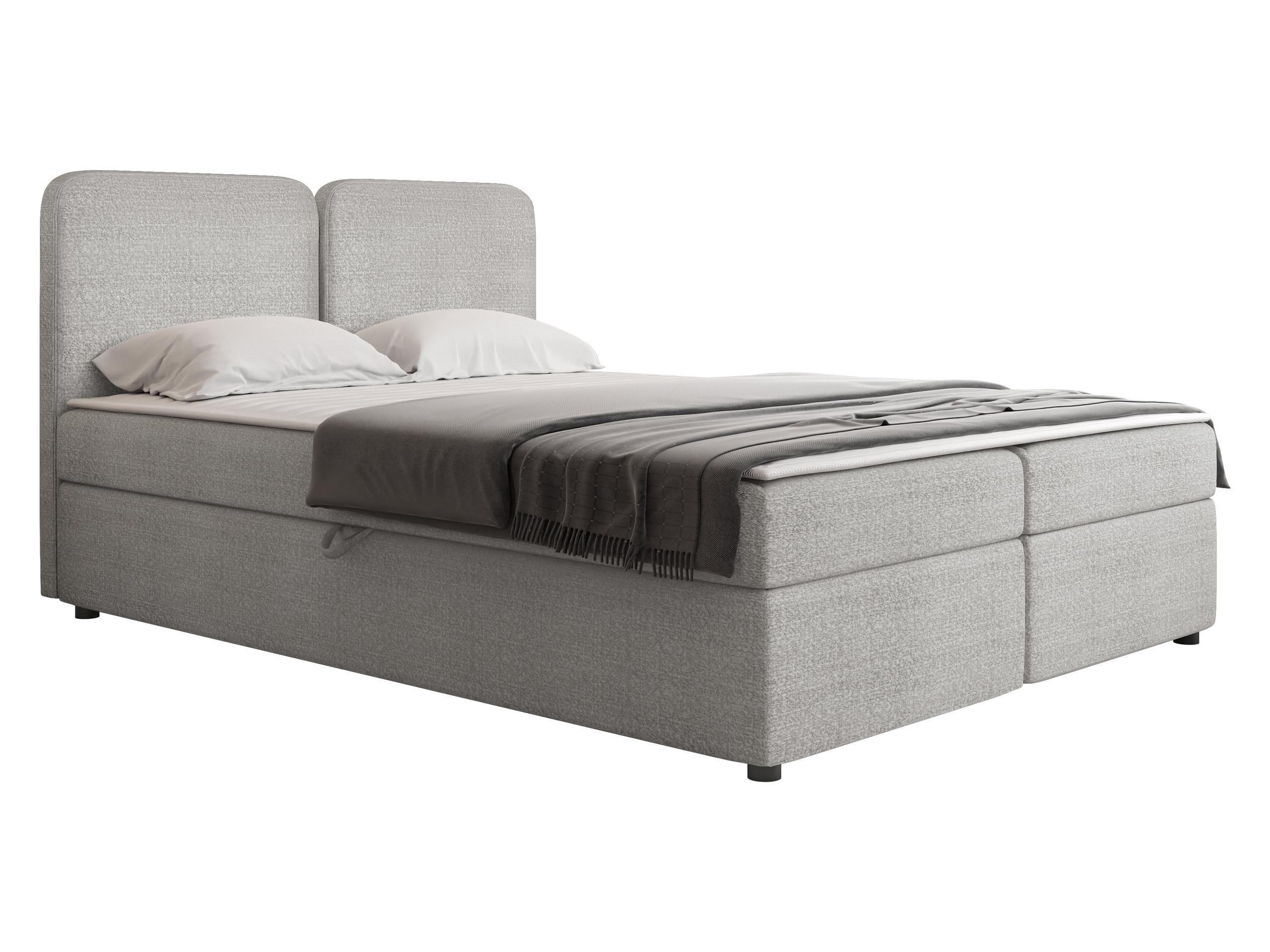 BOXBETT Boho - H3 - Hellgrau/Schwarz, Holz/Holzwerkstoff (160/200cm) - MIRJAN24