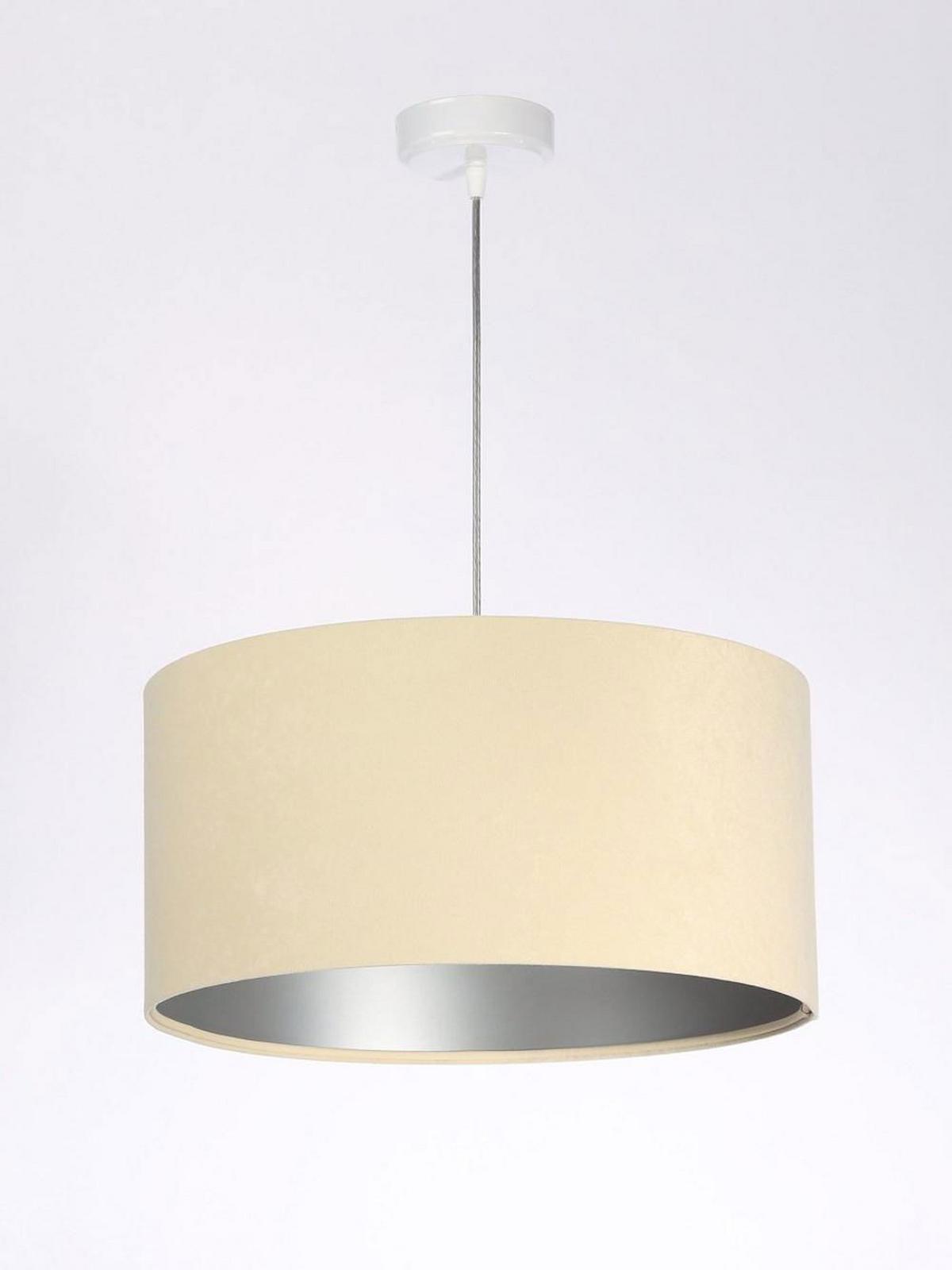 HÄNGELEUCHTE Silber 40/20 cm - Beige/Silberfarben, Kunststoff (40/0.6/20cm) - ONZENO