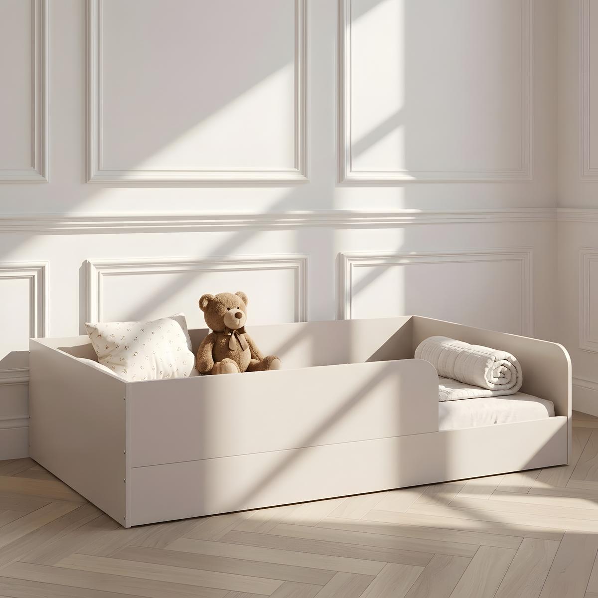 BODENBETT Essentials 120x200cm Cashmere - Hellbraun, Holzwerkstoff (120/200cm) - arthur berndt