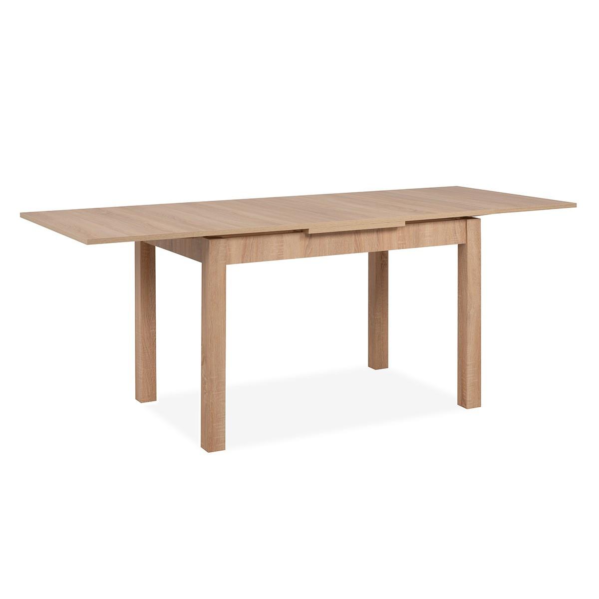 ESSTISCH ausziehbarer eichenoptik longford 120/80/76 cm - Eschefarben, Holzwerkstoff (31.5/80/76cm) - Calicosy