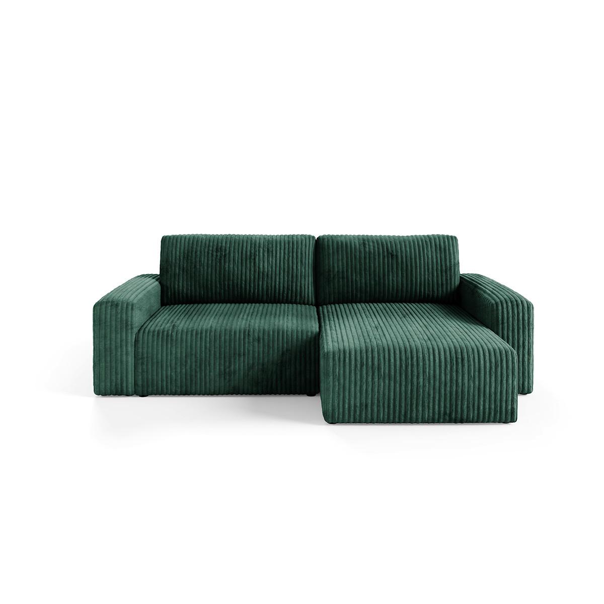 ECKSOFA Angela 3 Sitzplätze Tannengrün - Grün, Holz (252/149cm) - Petits-meubles