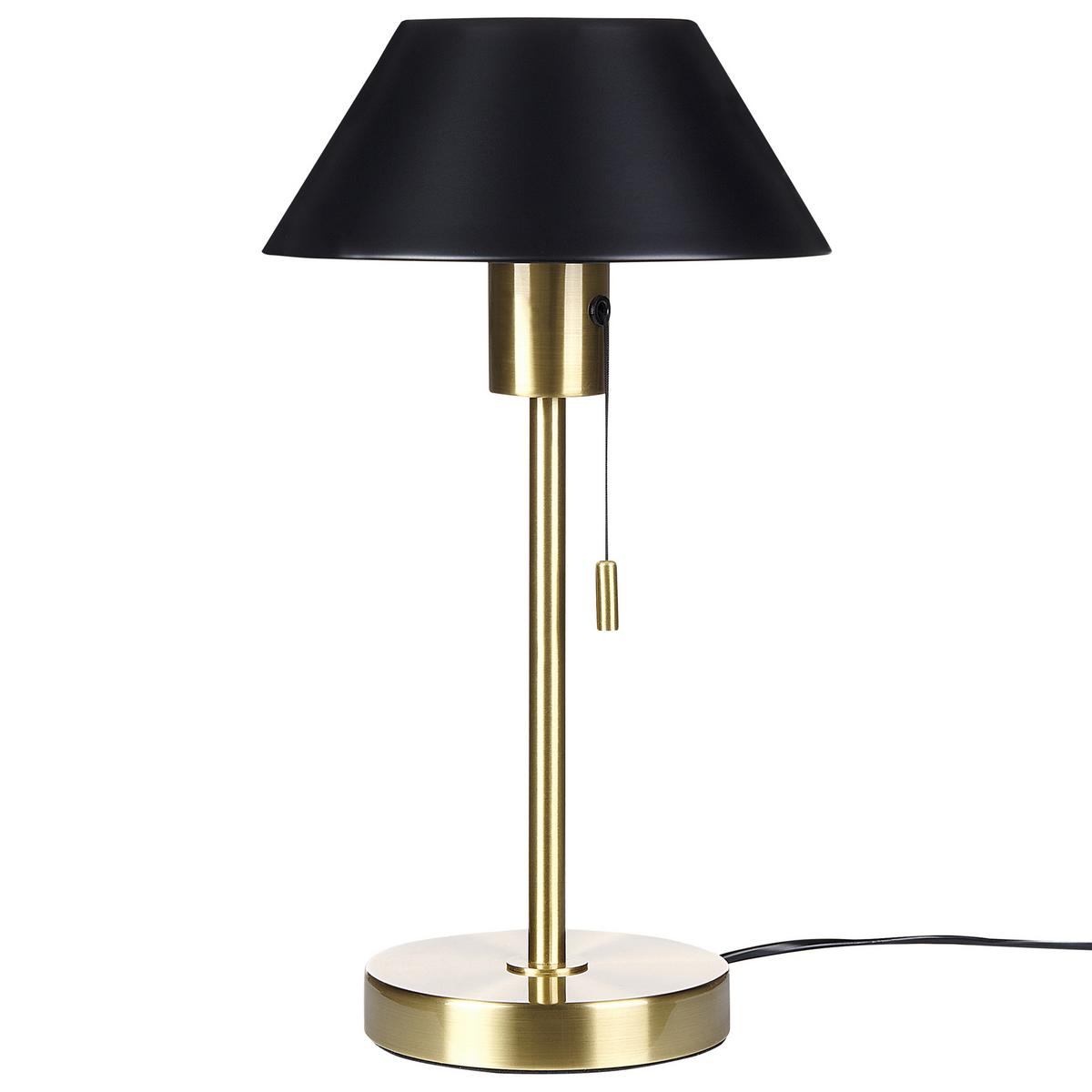 TISCHLEUCHTE Caparo 20/20/37 cm - Schwarz, Metall (20/13/37cm) - Beliani