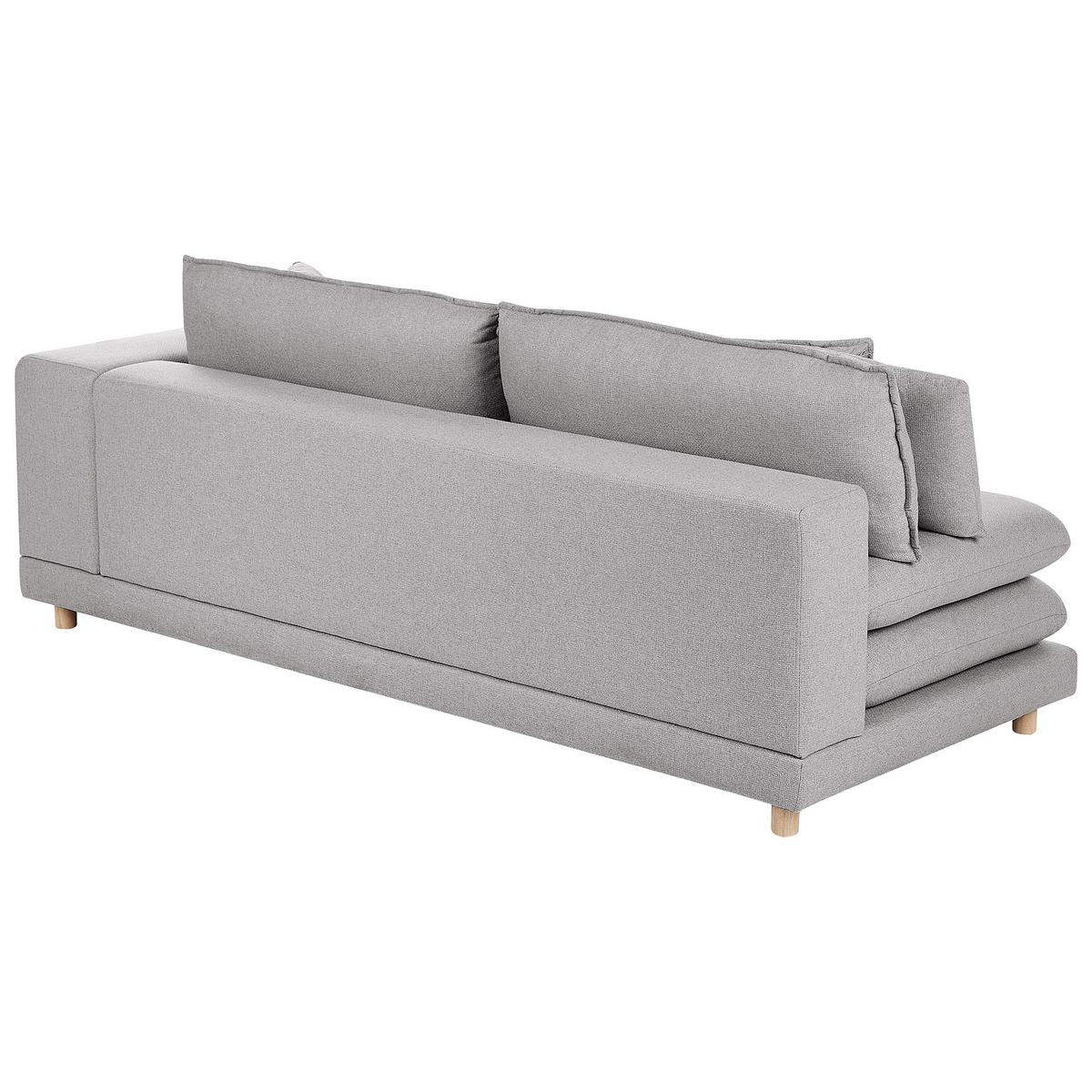 2-SITZER-SOFA Stoff Grau mit Kissen Heden - Grau, Textil (197/81/86cm) - Beliani