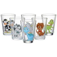 KINDERGLÄSER Dino und Hoftiere bunt 200 ml 6-tlg. - Multicolor, Glas (0.2L) - Ritzenhoff Breker
