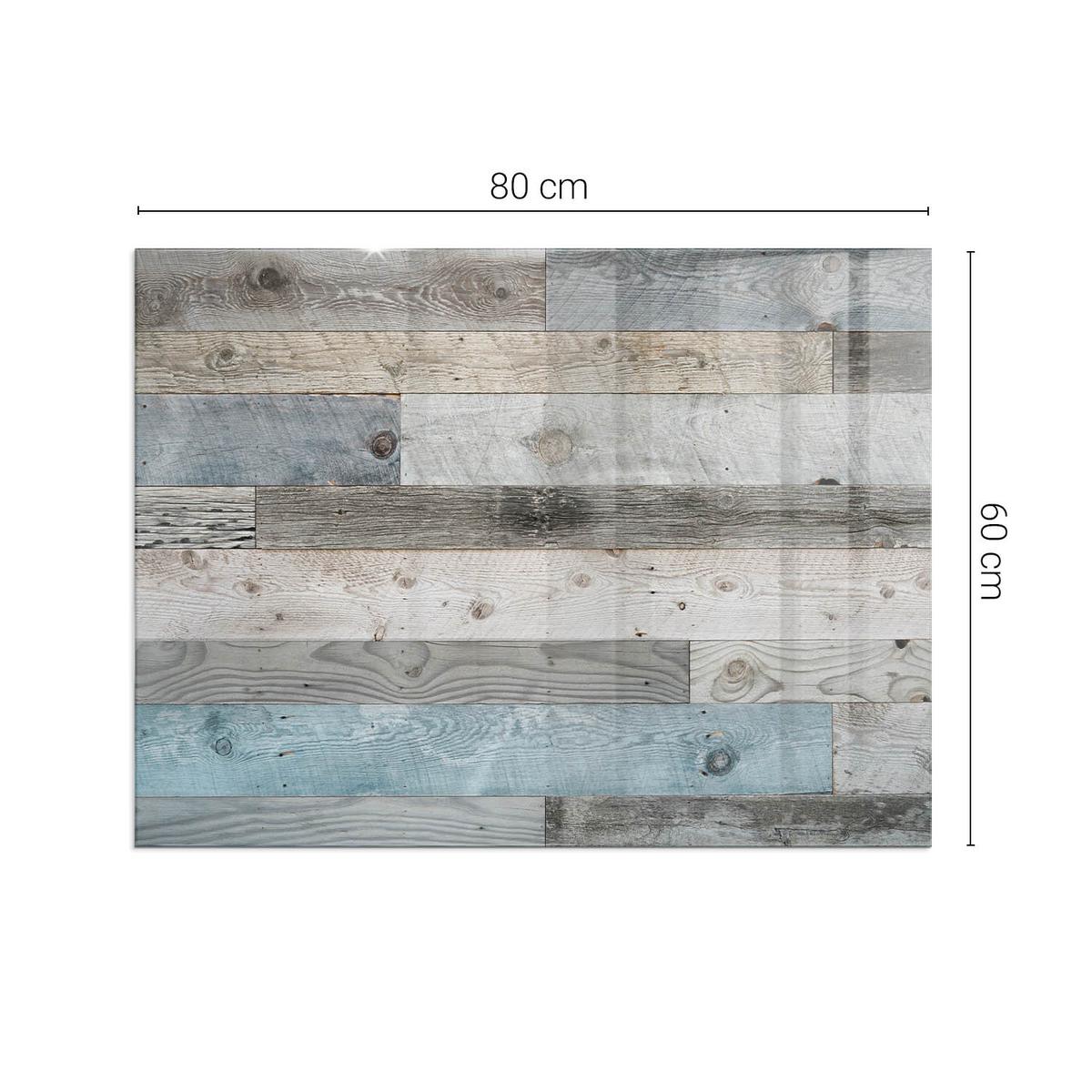 GLASPLATTE für Kamin 80x60 cm - Grau, Glas (80/60/0.4cm) - TULUP